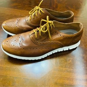 Cole Haan ZEROGRAND Wingtip Oxford Perforated Sneakers. Women's size 10.5 B